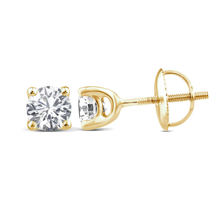 2.00ct Lab Grown Diamond Earrings in 9K Yellow Gold