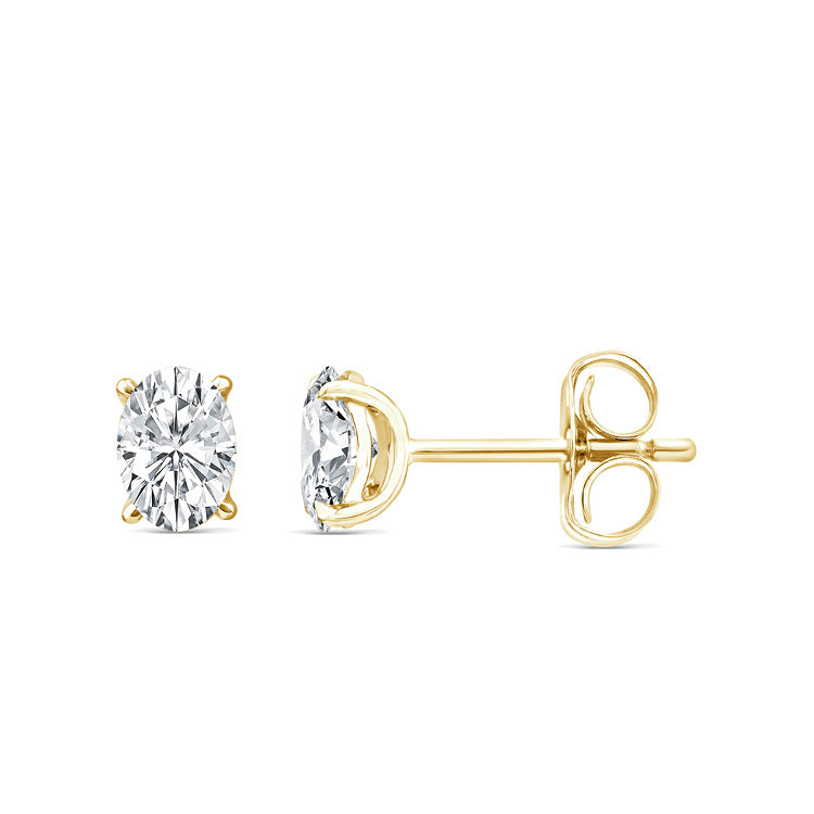 0.50ct Lab Grown Diamond Earrings in 9K Yellow Gold