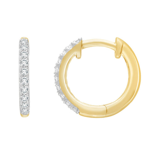 0.25ct Lab Grown Diamond Earrings in 9K Yellow Gold