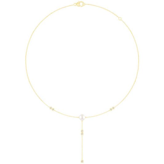 Diamond Freshwater Pearl Necklace