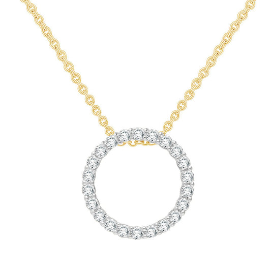 0.25ct Lab Grown Diamond Necklace in 9K Yellow Gold