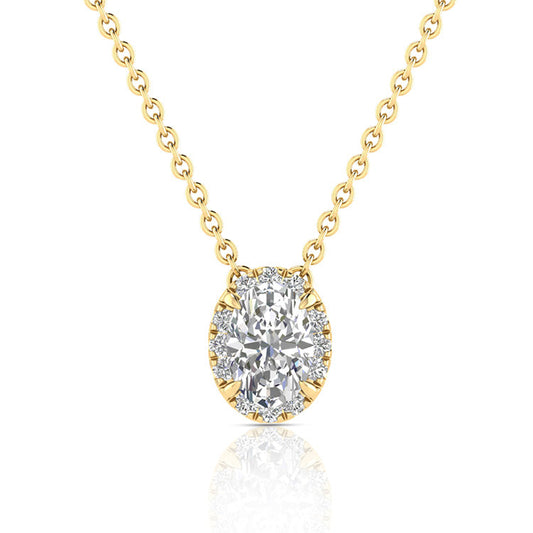 0.55ct Lab Grown Diamond Necklace in 9K Yellow Gold