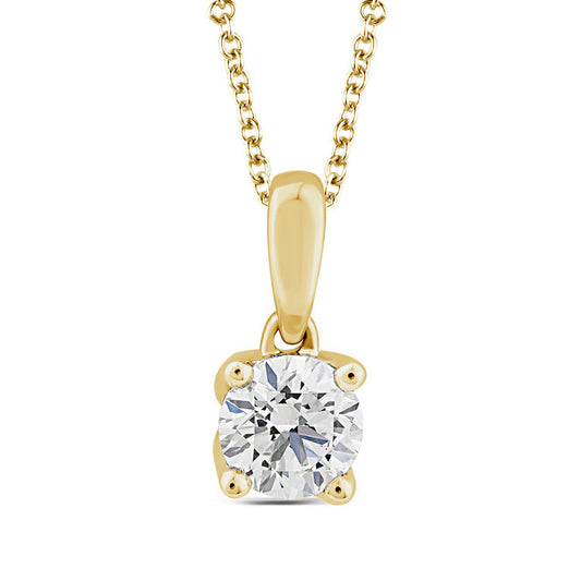 0.50ct Lab Grown Diamond Necklace in 9K Yellow Gold