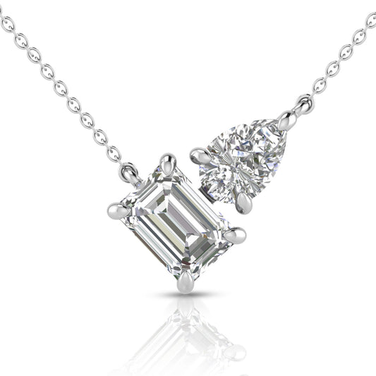 2.20ct Lab Grown Diamond Necklace in 18CT White Gold