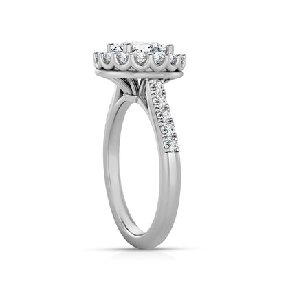 Lab Grown Halo Diamond Ring