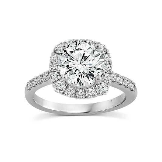 Lab Grown Halo Diamond Ring