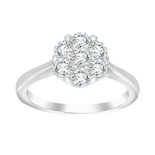 0.75ct Lab Grown Diamond Ring in 9K White Gold