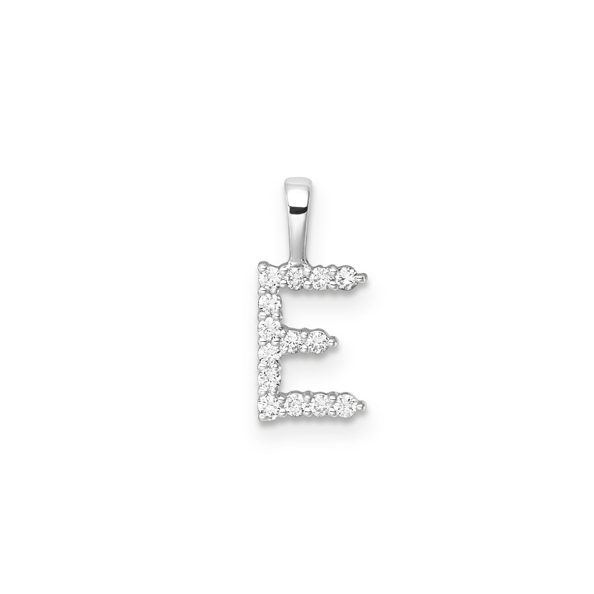Petite Diamond Initial Pendant Letter E