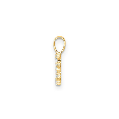 Petite Diamond Initial Pendant Letter E