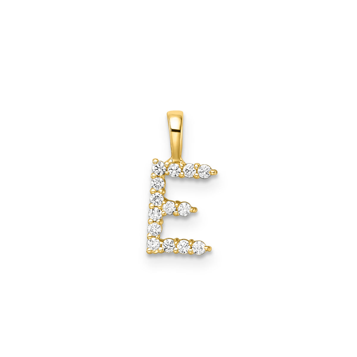 Petite Diamond Initial Pendant Letter E