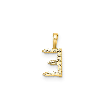 Petite Diamond Initial Pendant Letter E