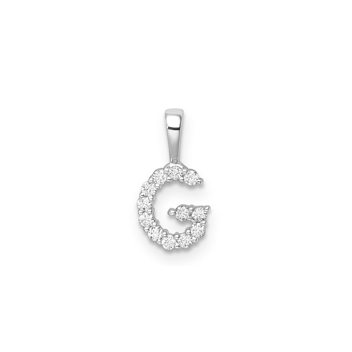Petite Diamond Initial Pendant Letter G