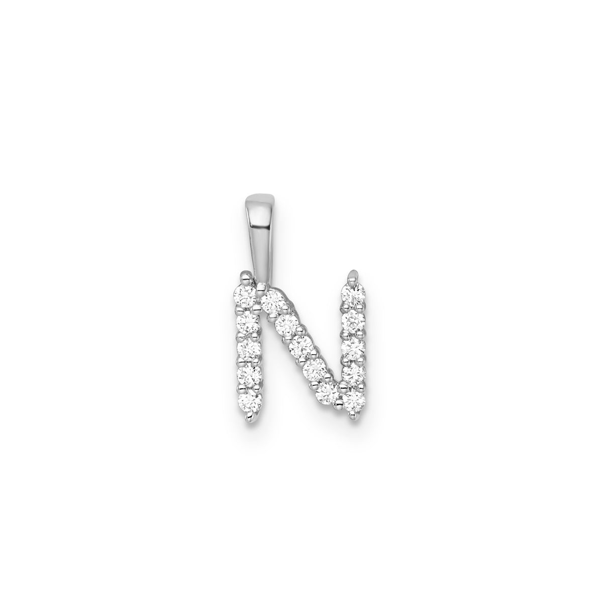 Petite Diamond Initial Pendant letter N