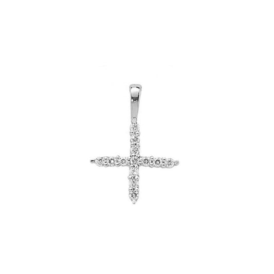 Tiny Diamond Set Initial Pendant