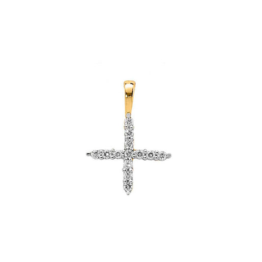 Tiny Diamond Set Initial Pendant