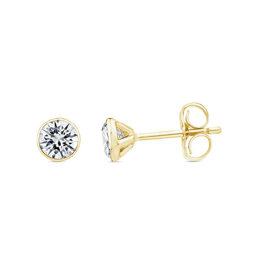 1.00ct Lab Grown Diamond Earrings in 9K Yellow Gold