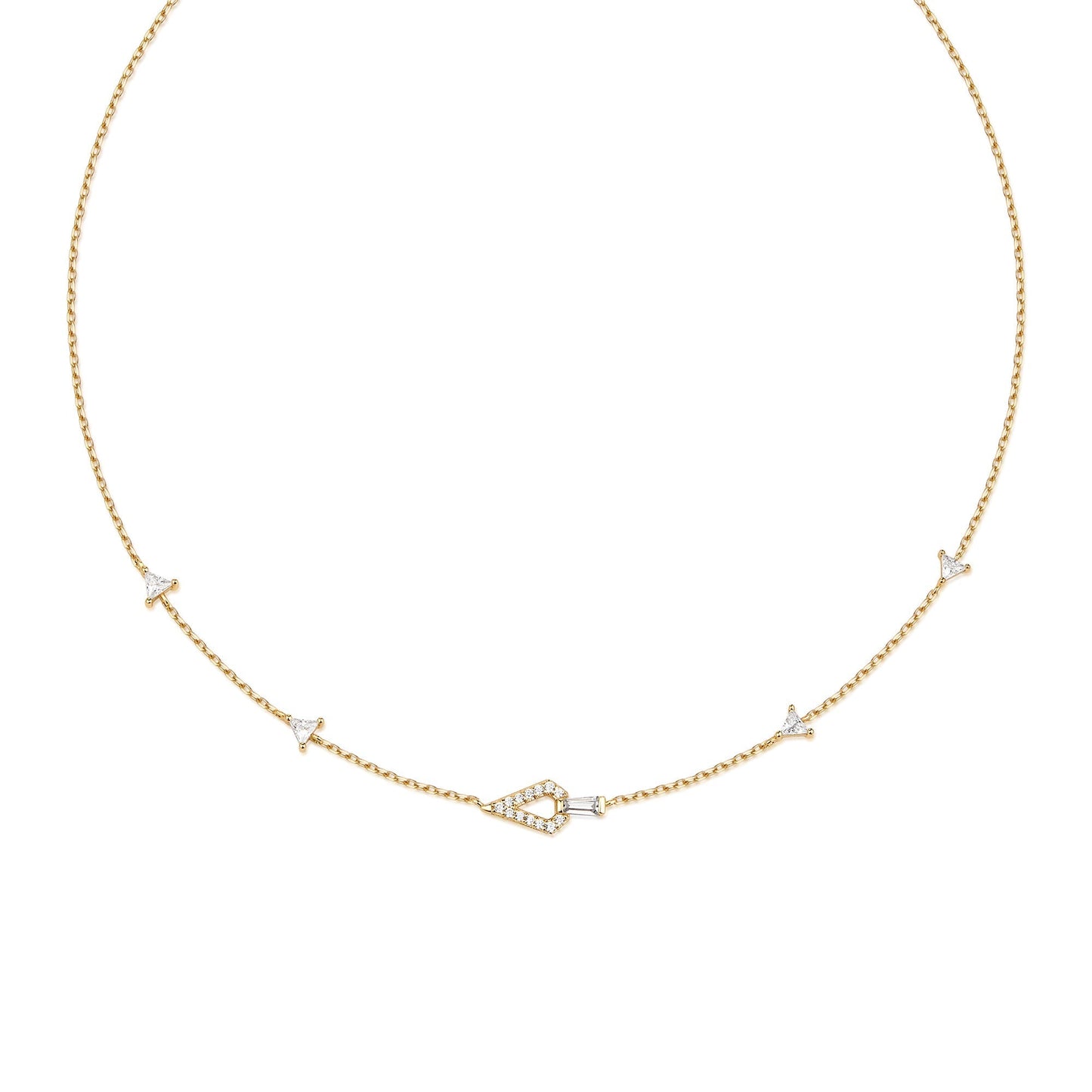 Ania Haie Gold Geometric Satellite Necklace