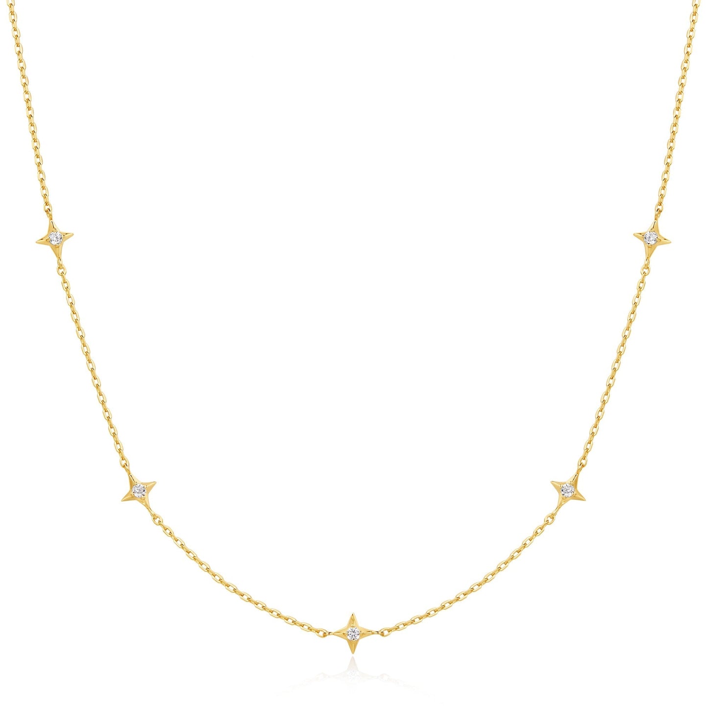 Ania Haie Gold Stars Station Necklace