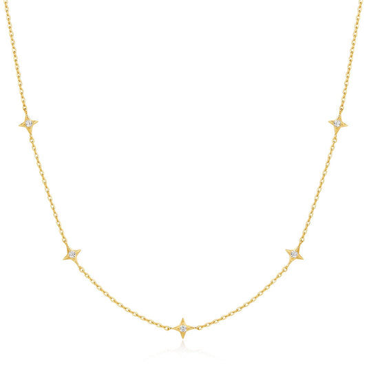 Ania Haie Gold Stars Station Necklace