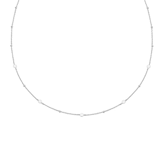 Ania Haie Silver Disc Station Necklace