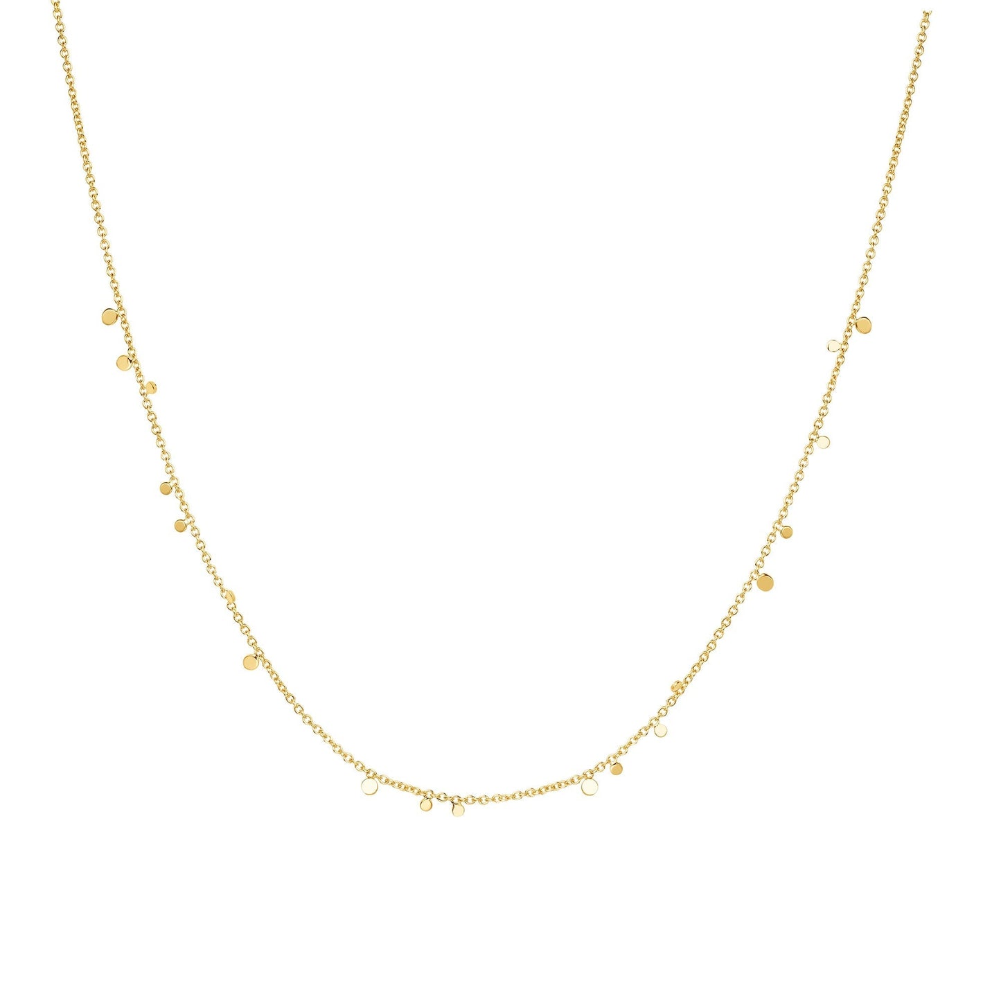 Ania Haie Gold Mini Disc Drop Stacking Necklace