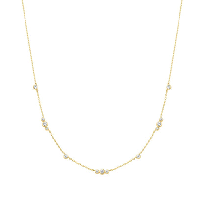 Ania Haie Gold Sparkling Bezel Cubic Zirconia Station Necklace