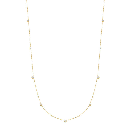 Ania Haie Gold Bezel Cubic Zirconia Station Necklace