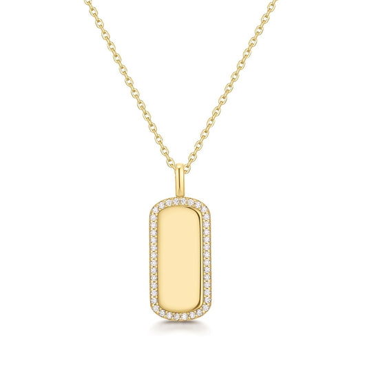 Ania Haie Gold Sparkling Tag Necklace