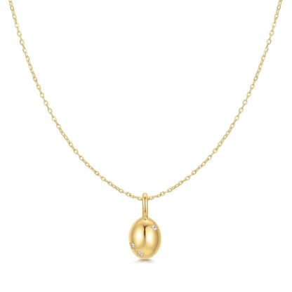 Ania Haie Gold Floral Oval Pendent Necklace