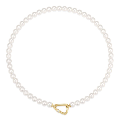 Ania Haie Gold Lobster Clasp Shell Pearl Necklace