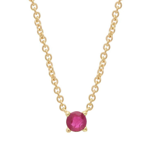 Ruby Necklace 40-45cm in 9K Yellow Gold