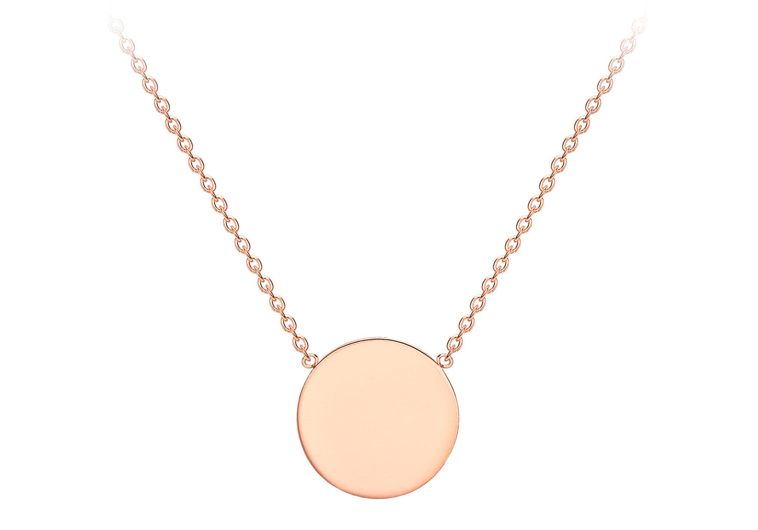 Petite Rose Gold Disc Necklace 
