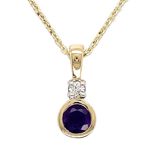 Diamond and Amethyst Necklace