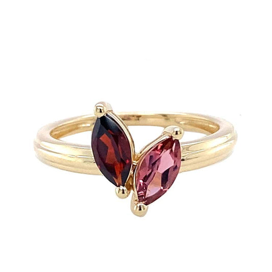 Garnet and Pink Tourmaline Ring