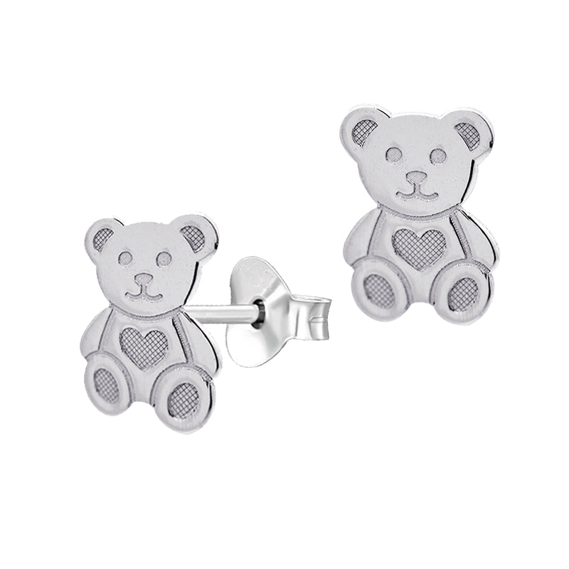 925 Sterling Silver Teddy Bear Studs