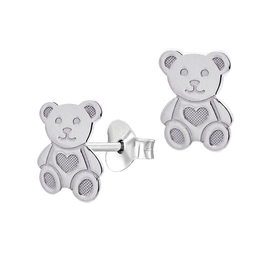 925 Sterling Silver Teddy Bear Studs
