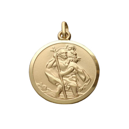 St Christoper Pendant 9CT Yellow Gold