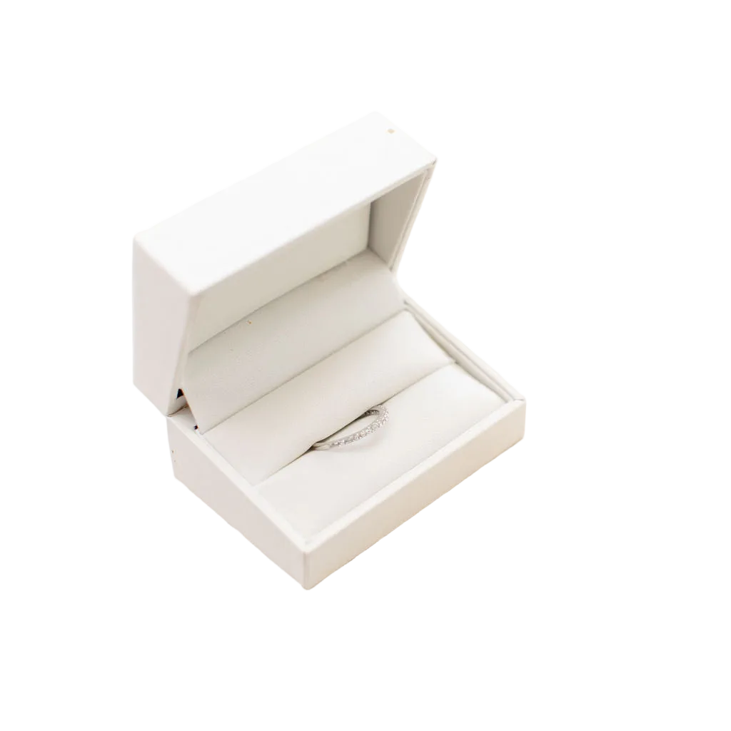 White Double Ring Box Minimalist