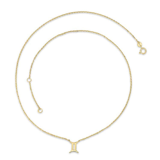  9CT Yellow Gold Gemini Zodiac Necklace 