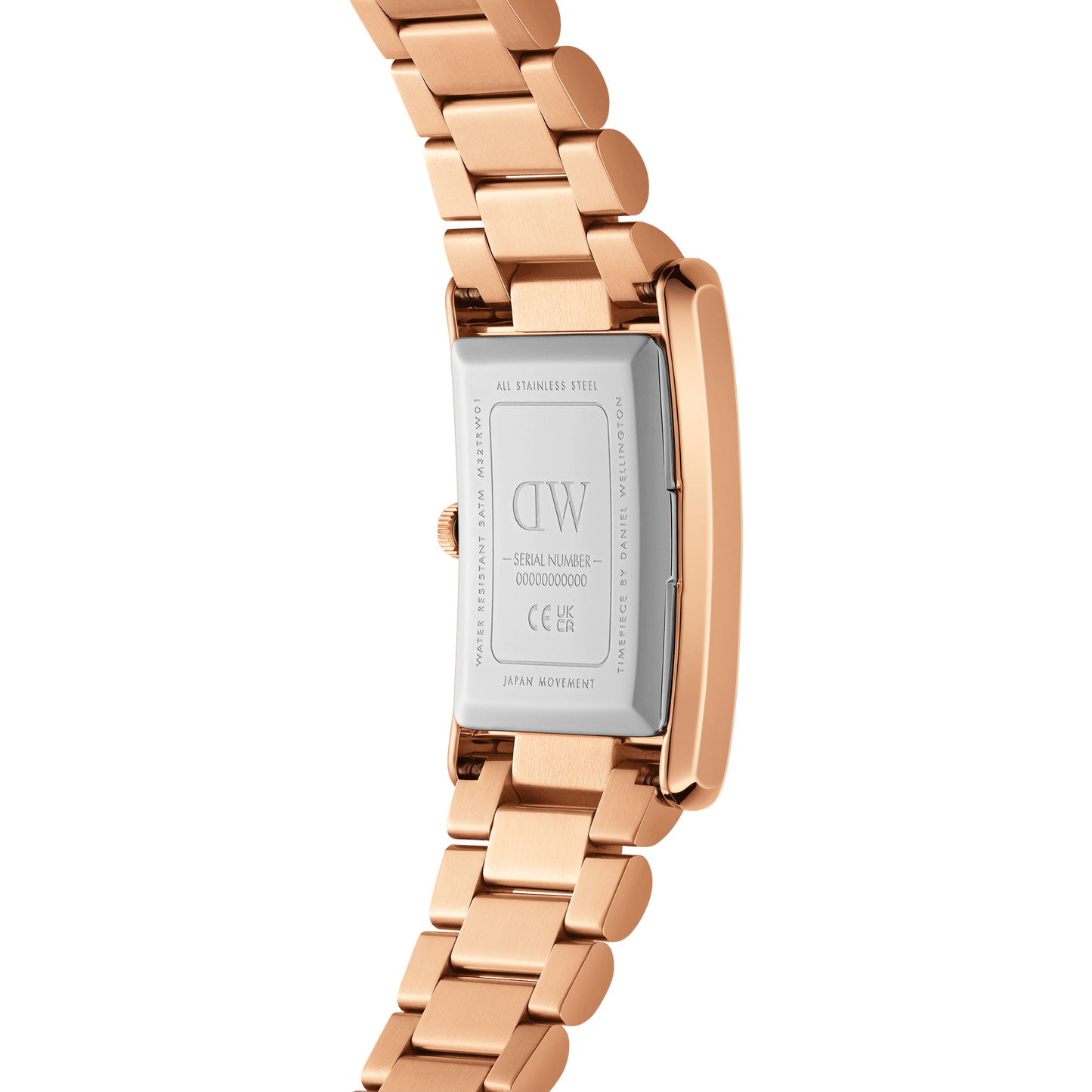 Daniel Wellington Bound 35x24 3-Link RG White Watch