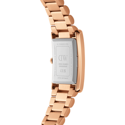Daniel Wellington Bound 35x24 3-Link RG White Watch