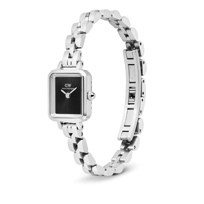 Daniel Wellington Quadro Mini Arch 3-link Onyx Sunray Silver