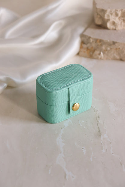 blue mini travel ring box closed