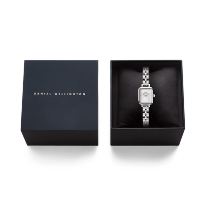Daniel Wellington Quadro Mini Arch 3-link White Sunray Silver