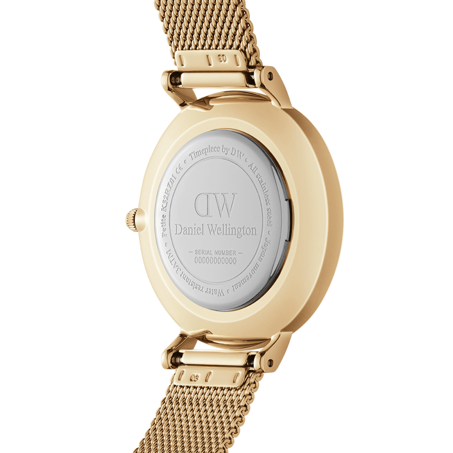 Daniel Wellington Petite 28 Bezel Mesh White Mother of Pearl Gold Watch