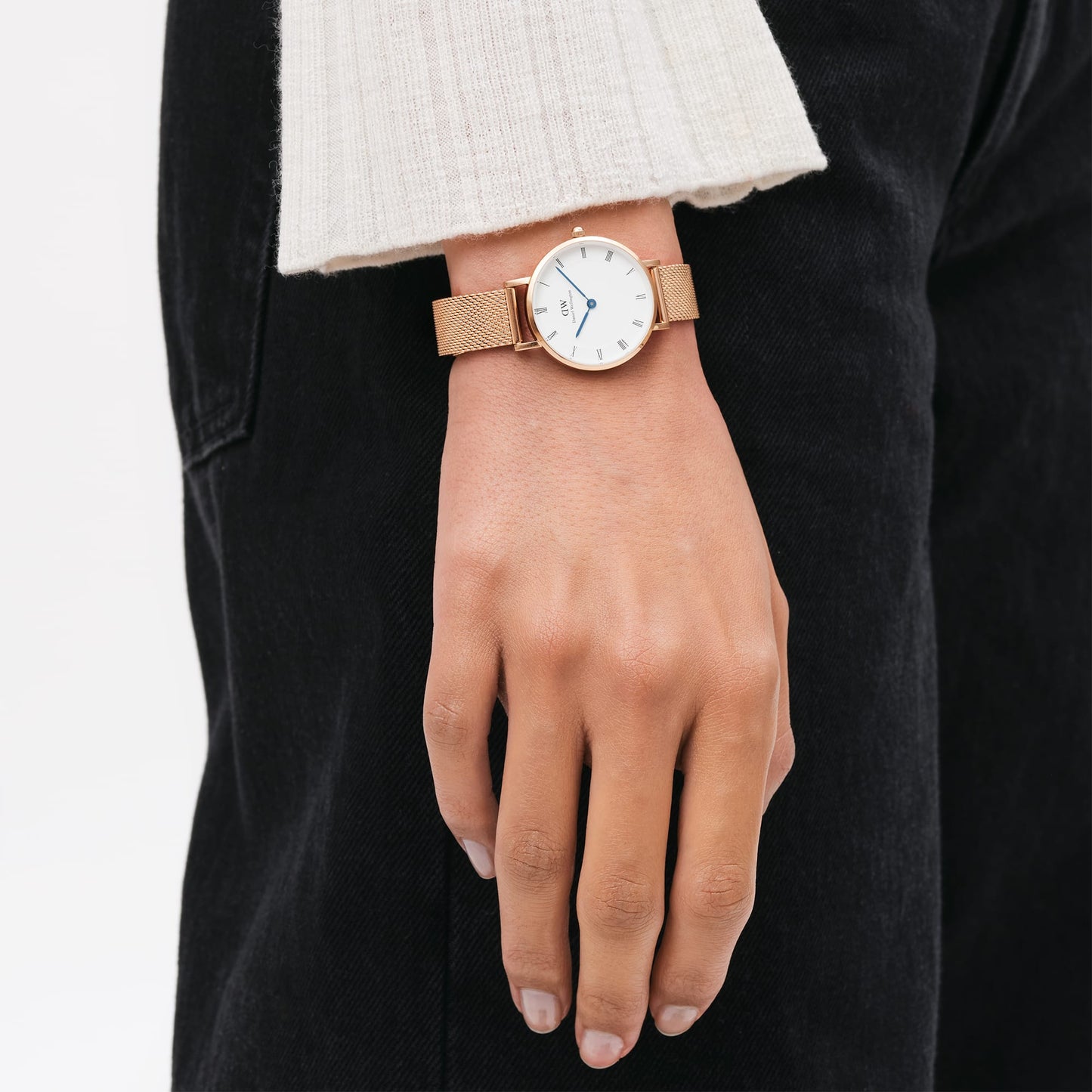 Daniel Wellington Petite Roman Numerals 28 Melrose RG White Watch