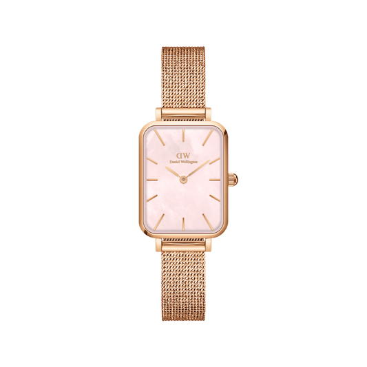 Daniel Wellington Quadro 20X26 Pressed Melrose Rose Gold Mother of Pearl Watch