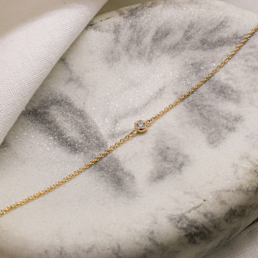 dainty gold diamond bracelet