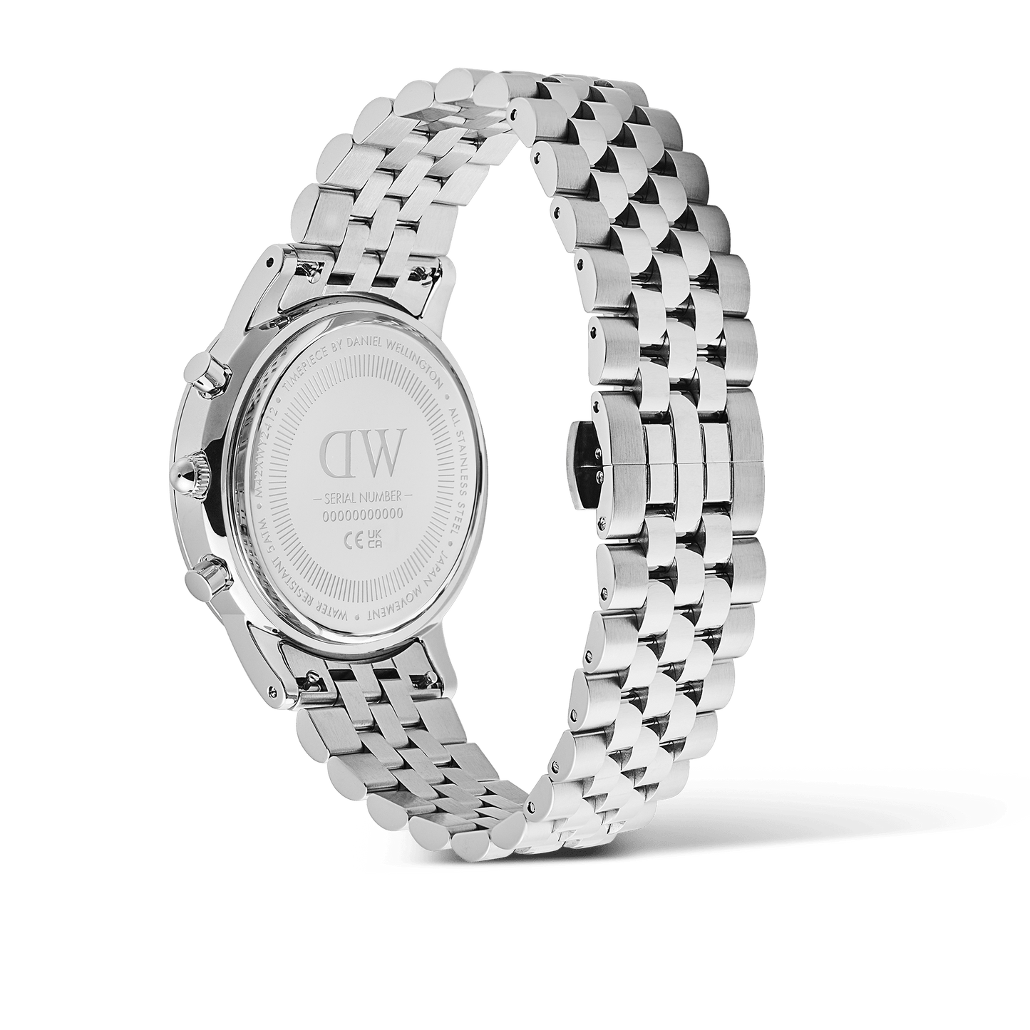 Daniel Wellington Iconic Chronograph Arch 5-Link Onyx Panda Silver