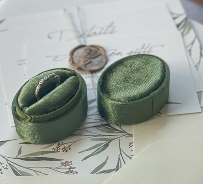 fern green gift ring box